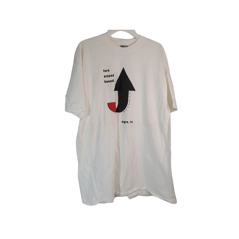 Merry Go Round “Turn Around Bound” Back In Black 94 Single Stitch XL White Tee